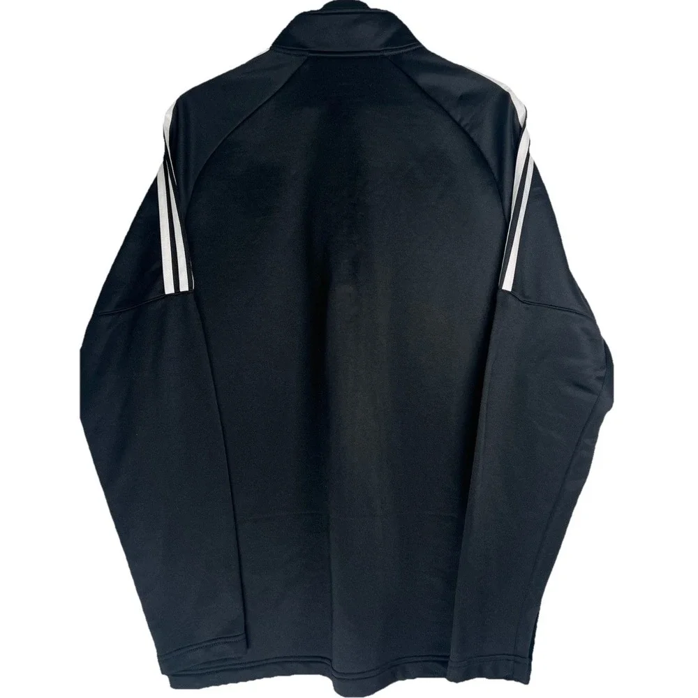 Adidas Golf Mens Large Black‎ Quarter Zip Pullover 3-Stripes Long Sleeve